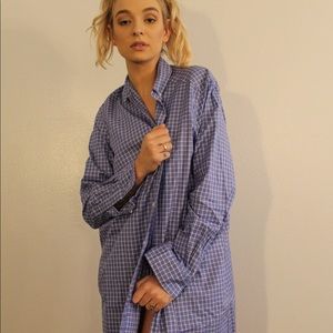Oversized plaid shirt